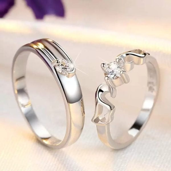 ASWJBJR002 -1 Pair Of Couple Ring For Engagement And Friendship Gift