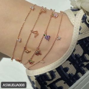 Zircon Fruit Butterfly Anklets