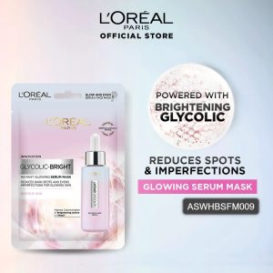 Glycolic Bright Instant Glowing Serum Face Mask - L'Oreal Paris